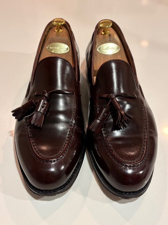 Berwick 1707 Men\'s Burgundy Shell Cordovan Tassel Loafers US 10.5 UK 9.5 main image 8